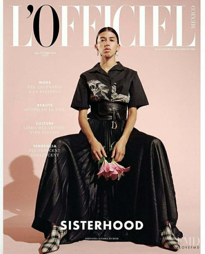 Maria Fernanda Alvarez featured on the L\'Officiel Mexico cover from October 2019