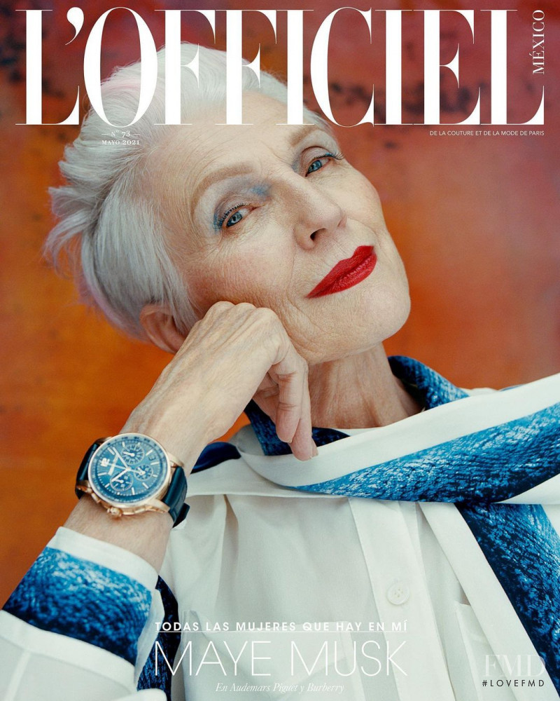 Maye Musk featured on the L\'Officiel Mexico cover from May 2021