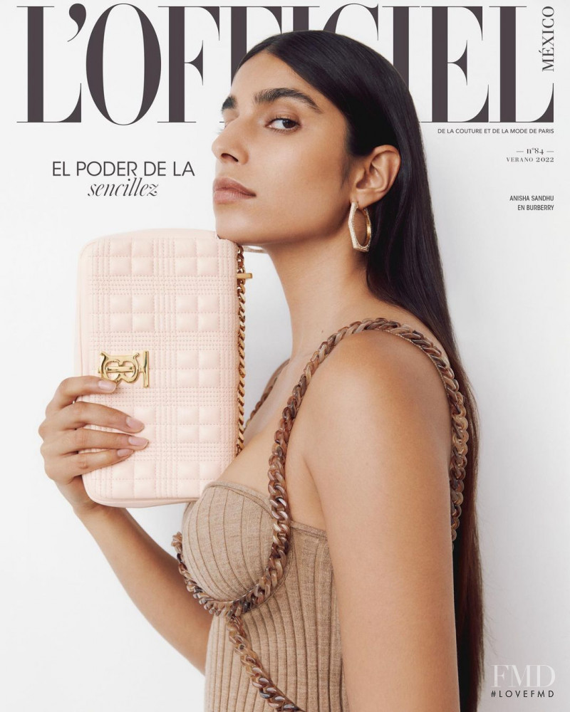 Anisha Sandhu featured on the L\'Officiel Mexico cover from June 2022