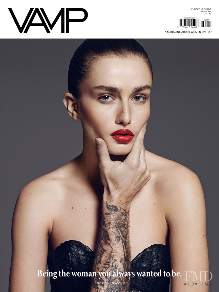 Andreea Diaconu featured on the Vamp cover from March 2014