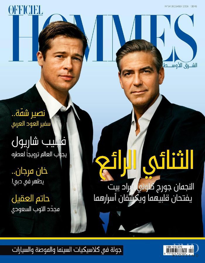 Brad Pitt
George Clooney featured on the L\'Officiel Hommes Middle East cover from December 2008