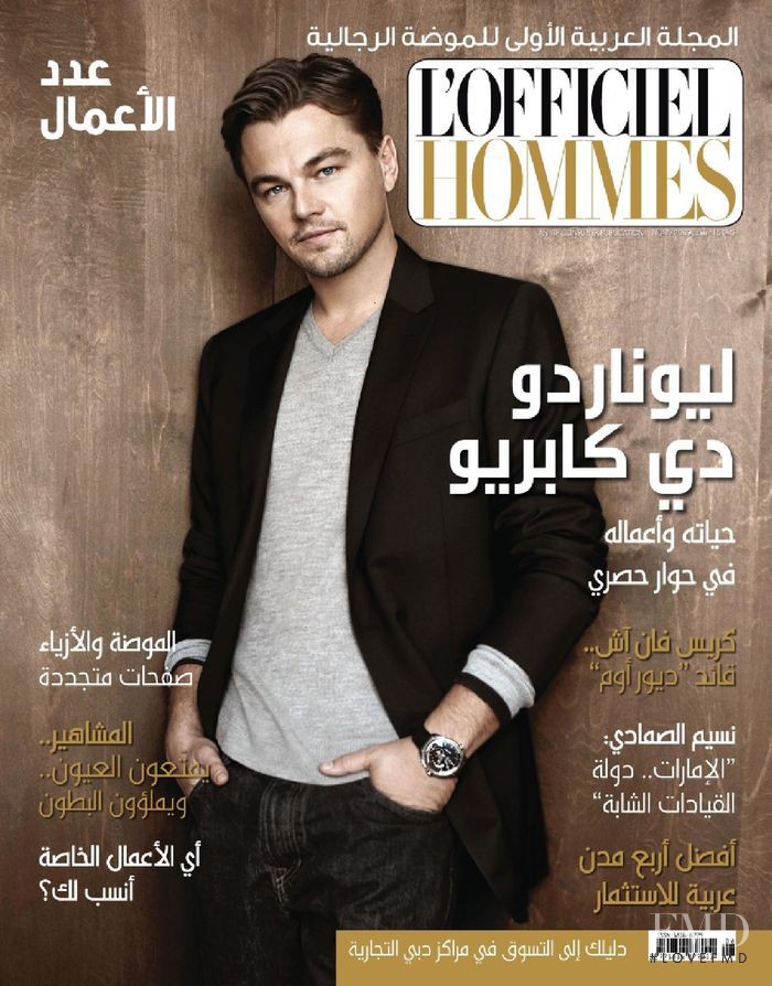 Leonardo DiCaprio featured on the L\'Officiel Hommes Middle East cover from September 2009