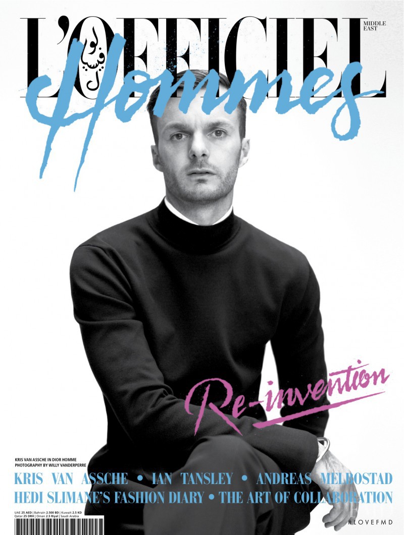 Kris Van Assche featured on the L\'Officiel Hommes Middle East cover from June 2014