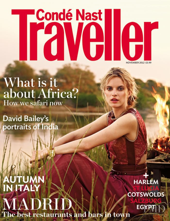 Sophie Holmes featured on the Condé Nast Traveller UK cover from November 2012