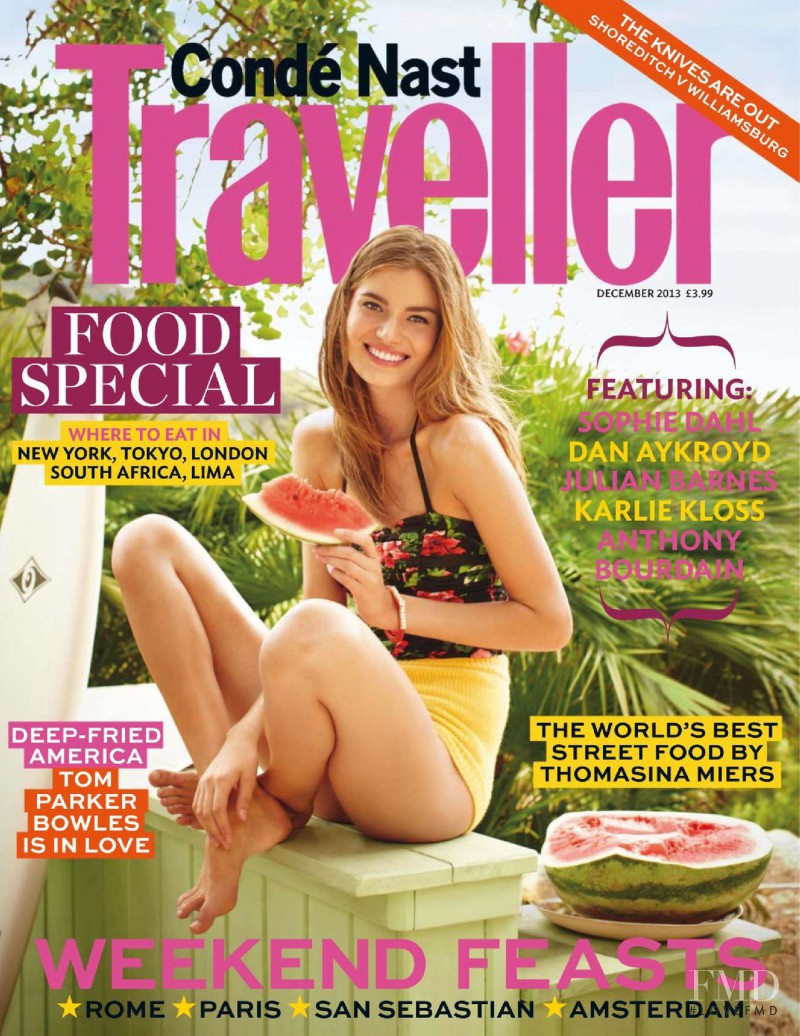 Frederikke Winther featured on the Condé Nast Traveller UK cover from December 2013