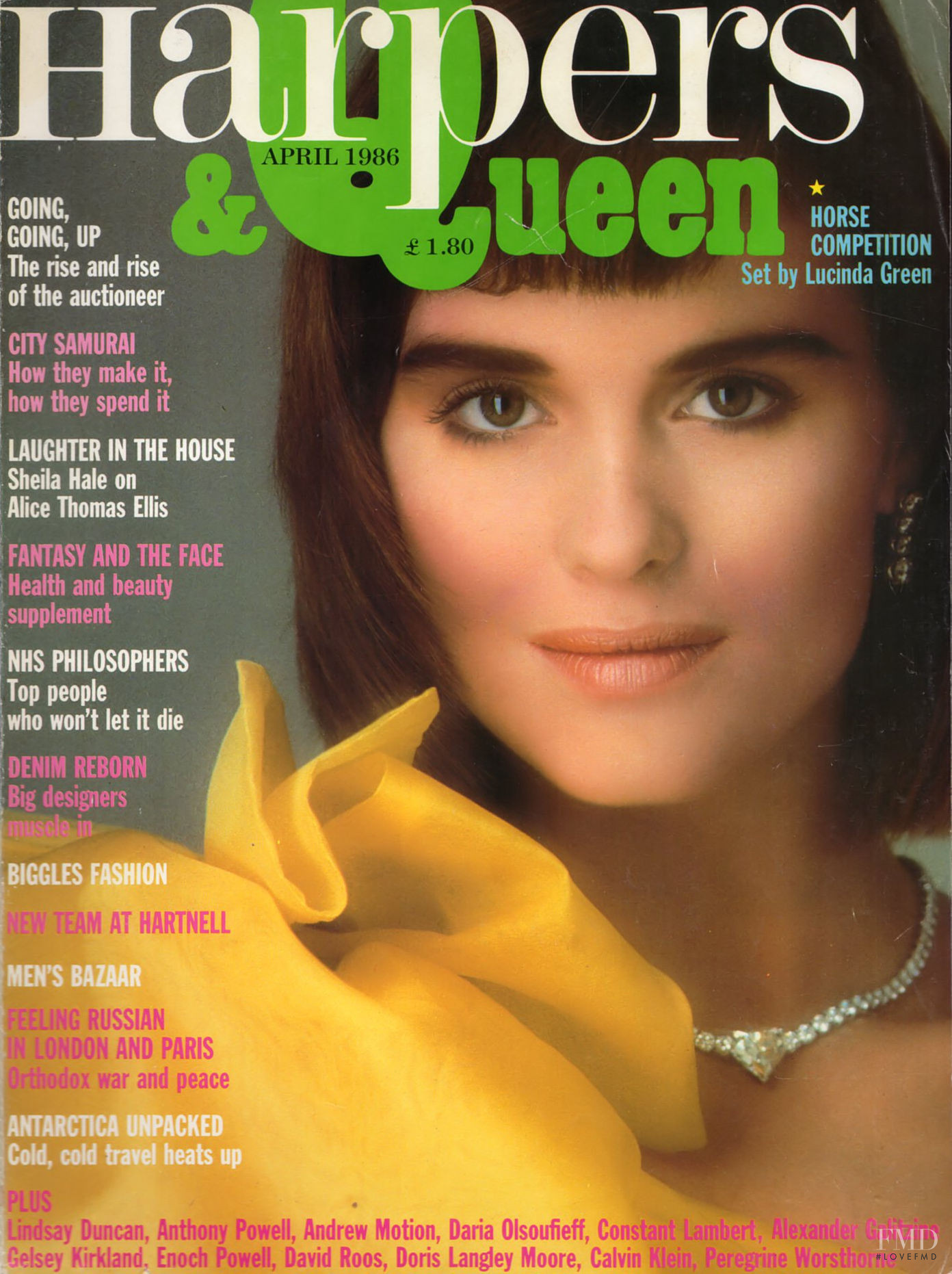 Cover of Harpers & Queen with Jacki Adams, April 1986 (ID:46162 ...