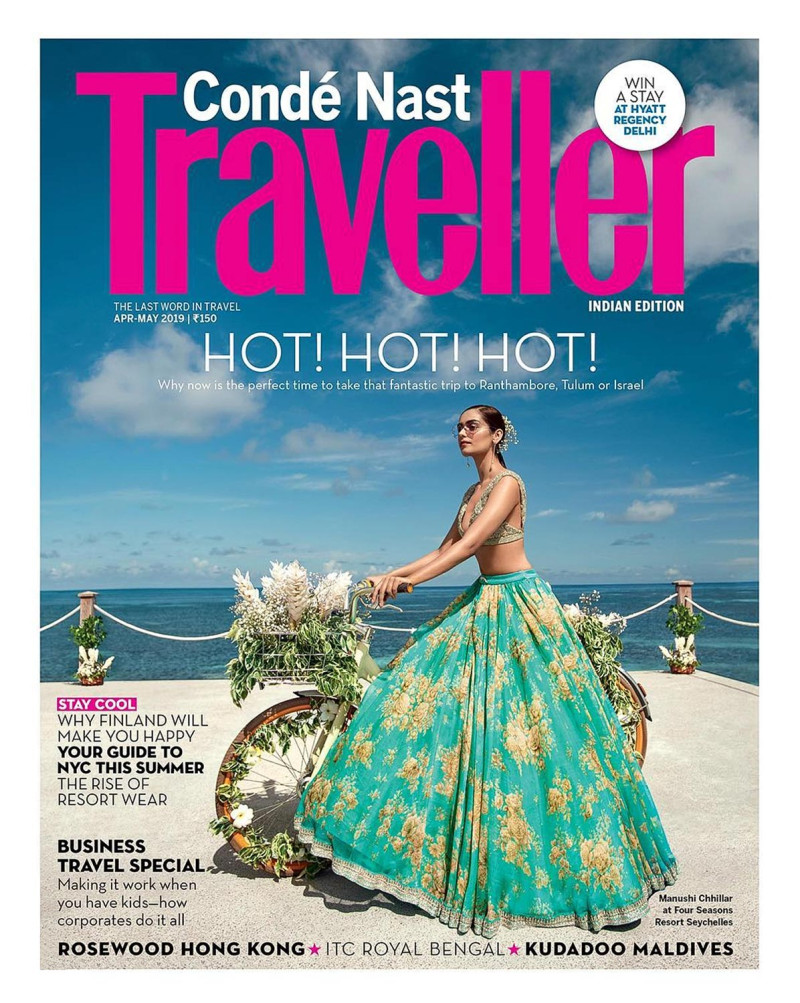 Manushi Chhillar featured on the Condé Nast Traveller India cover from April 2019