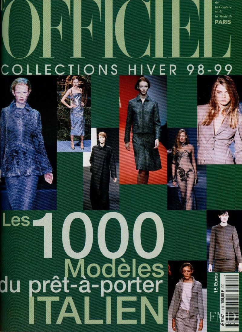  featured on the L\'Officiel 1000 Modeles Milan New York cover from October 1997