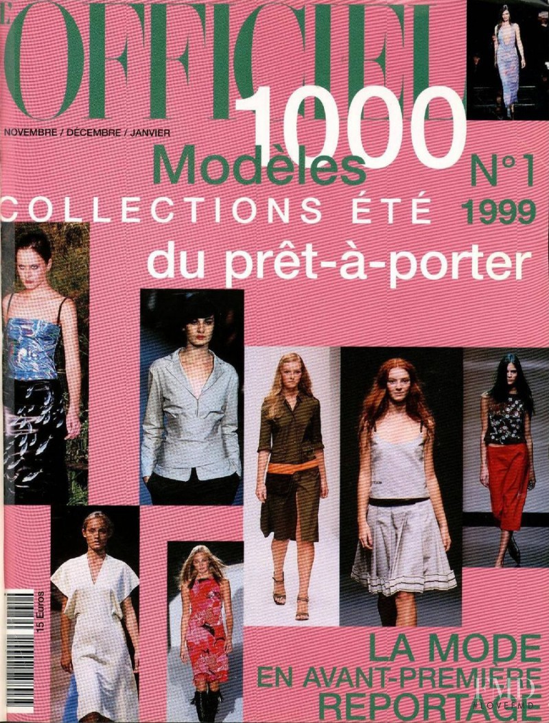  featured on the L\'Officiel 1000 Modeles Milan New York cover from October 1998