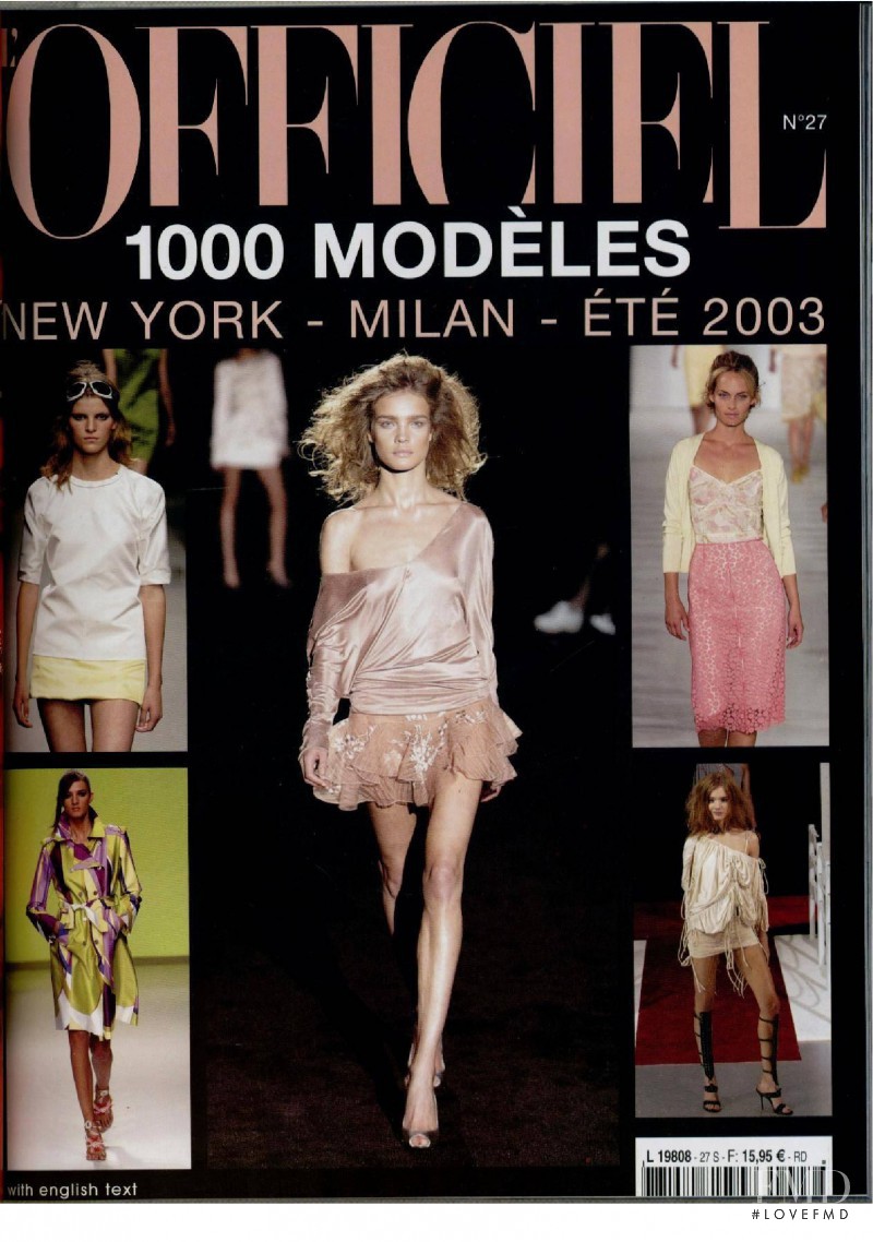  featured on the L\'Officiel 1000 Modeles Milan New York cover from April 2002