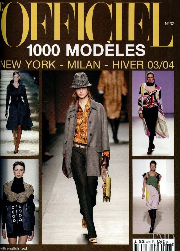 featured on the L\'Officiel 1000 Modeles Milan New York cover from November 2002