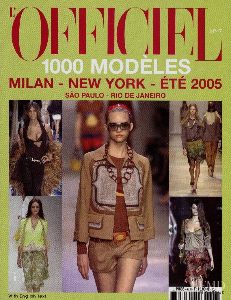  featured on the L\'Officiel 1000 Modeles Milan New York cover from April 2004
