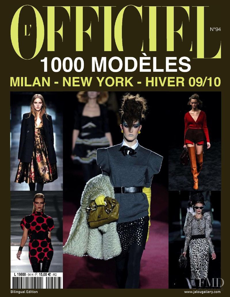  featured on the L\'Officiel 1000 Modeles Milan New York cover from November 2008