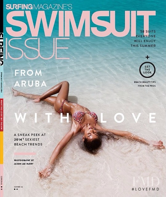 Sheila Marquez featured on the Surfing Magazine Swimsuit Issue cover from March 2014