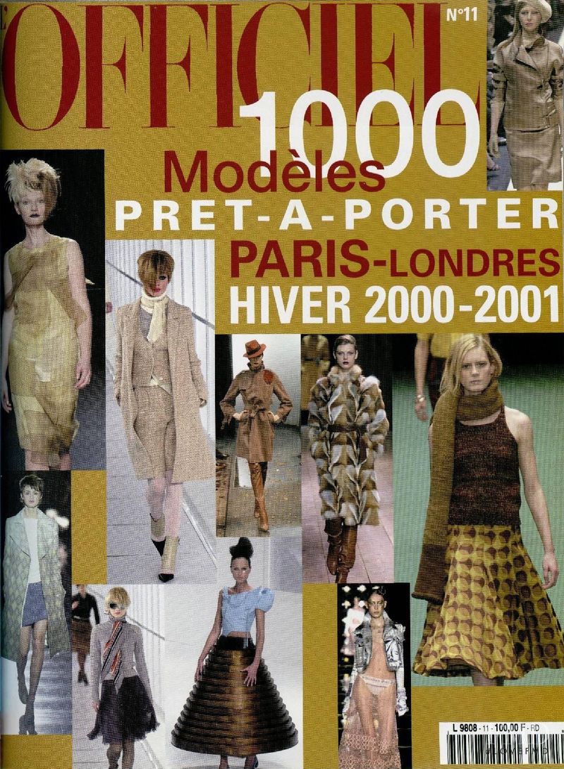 featured on the L\'Officiel 1000 Modeles Paris London cover from October 1999