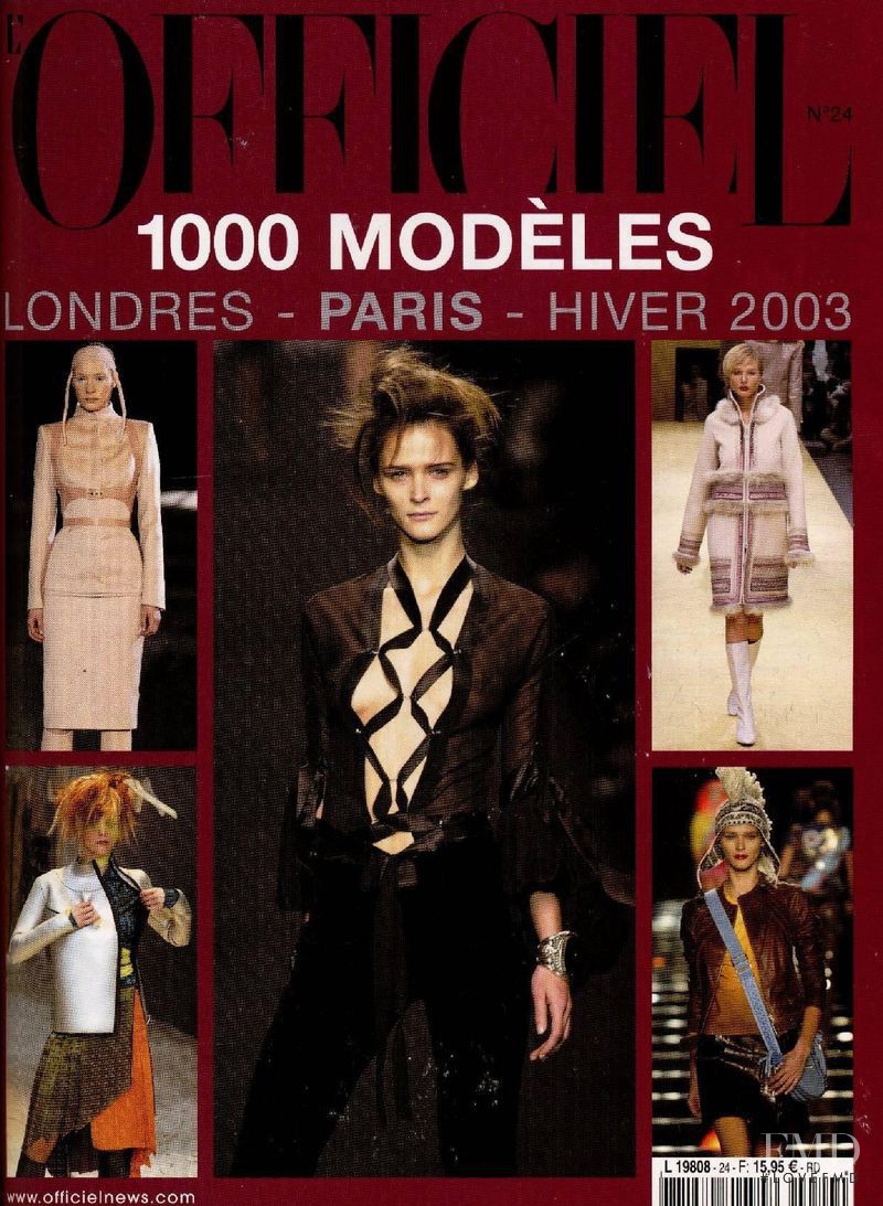  featured on the L\'Officiel 1000 Modeles Paris London cover from November 2002