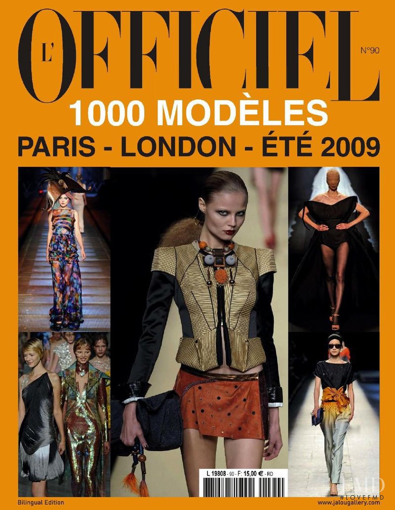  featured on the L\'Officiel 1000 Modeles Paris London cover from March 2008