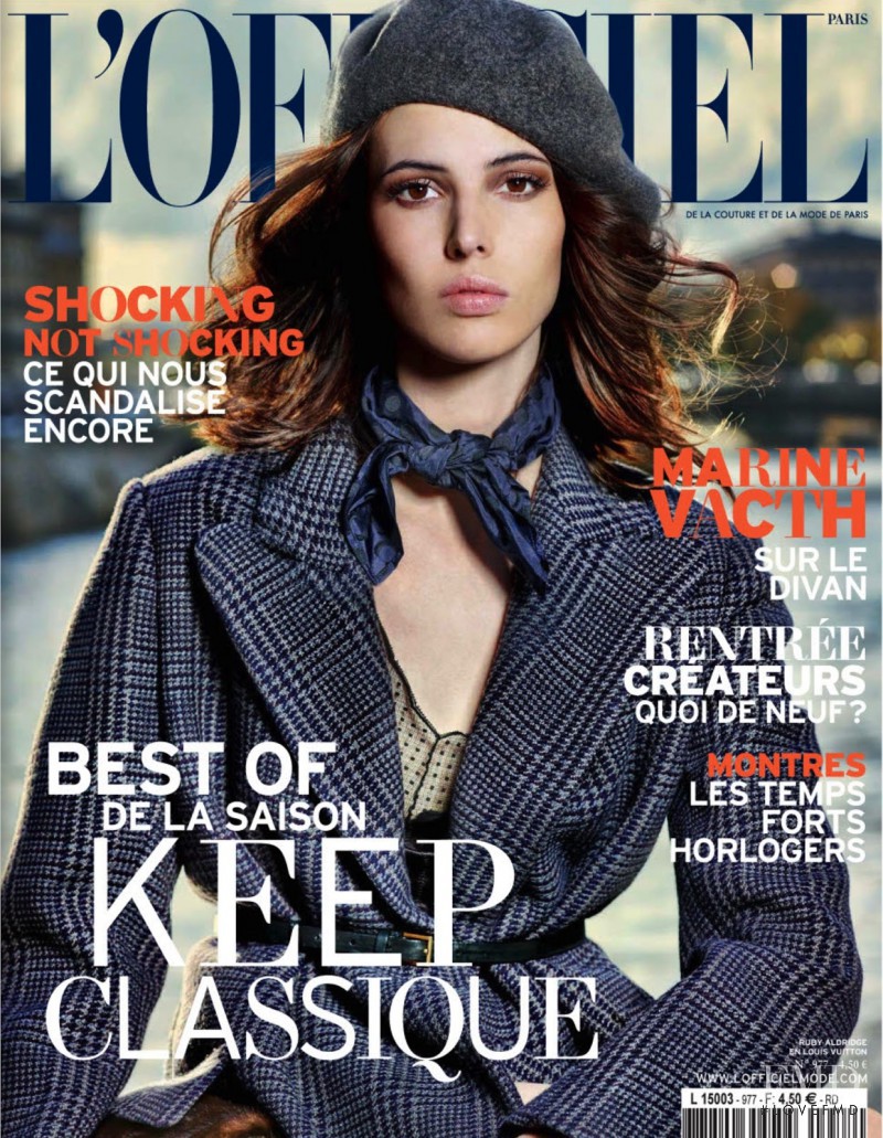 Ruby Aldridge featured on the L\'Officiel 1000 Modeles Paris London cover from August 2013