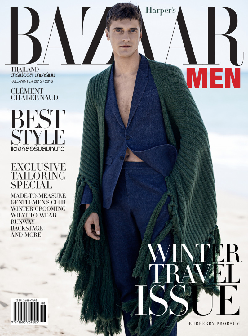 Clement Chabernaud featured on the Harper\'s Bazaar Men Thailand cover from September 2015