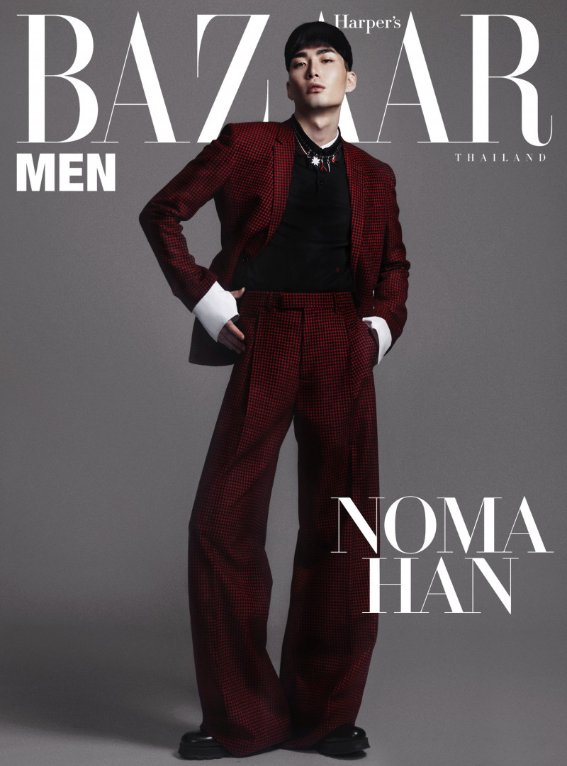 Noma Han featured on the Harper\'s Bazaar Men Thailand cover from September 2016