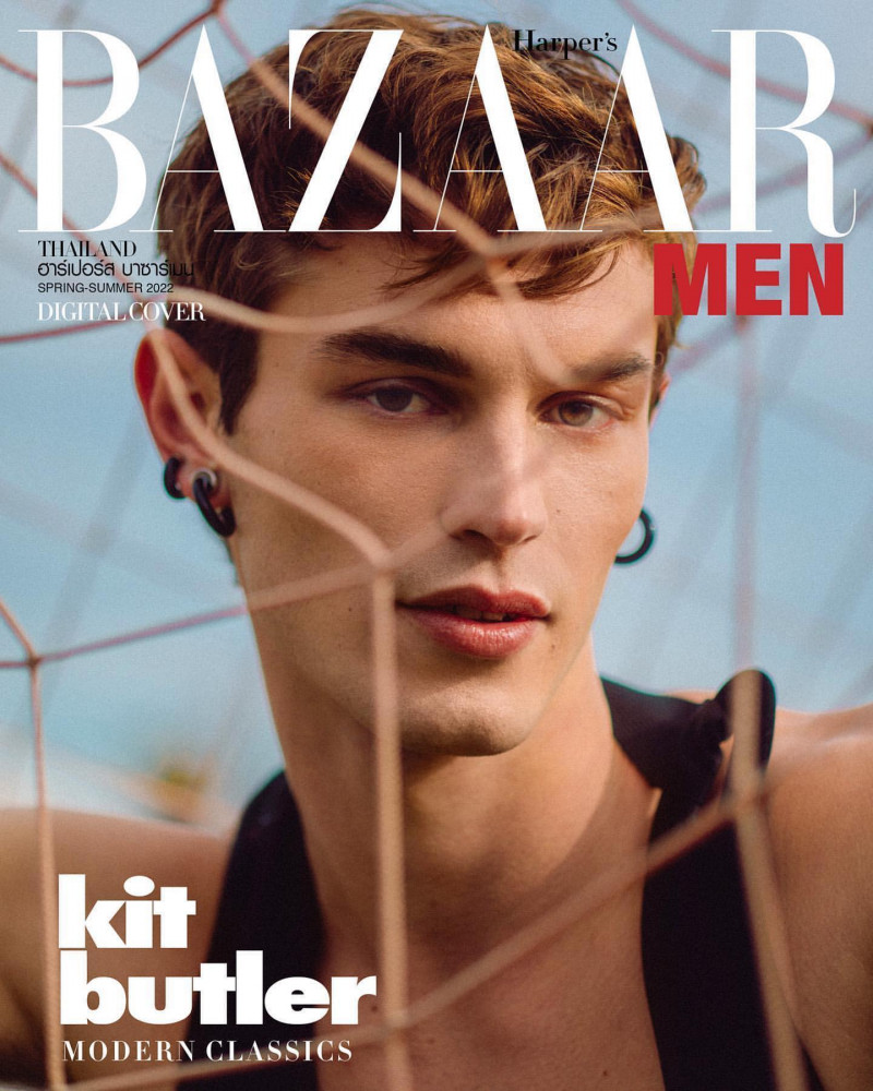 Kit Butler featured on the Harper\'s Bazaar Men Thailand cover from March 2022
