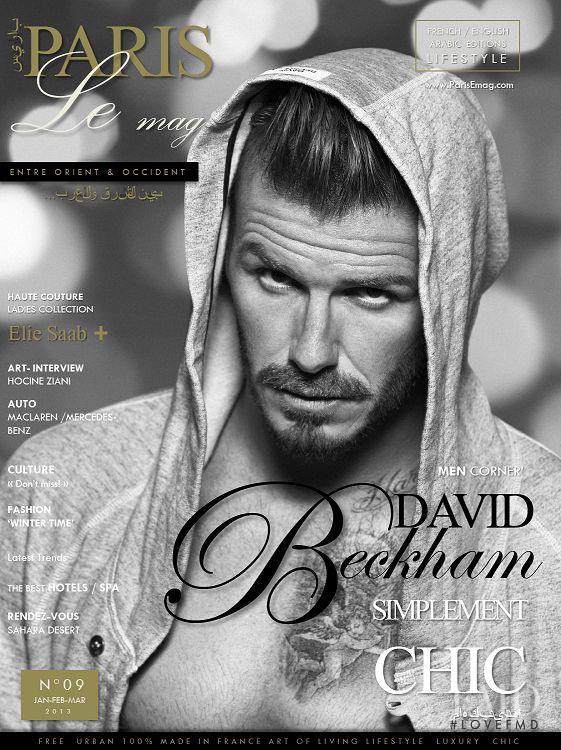 David Beckham featured on the Paris Le mag cover from January 2013