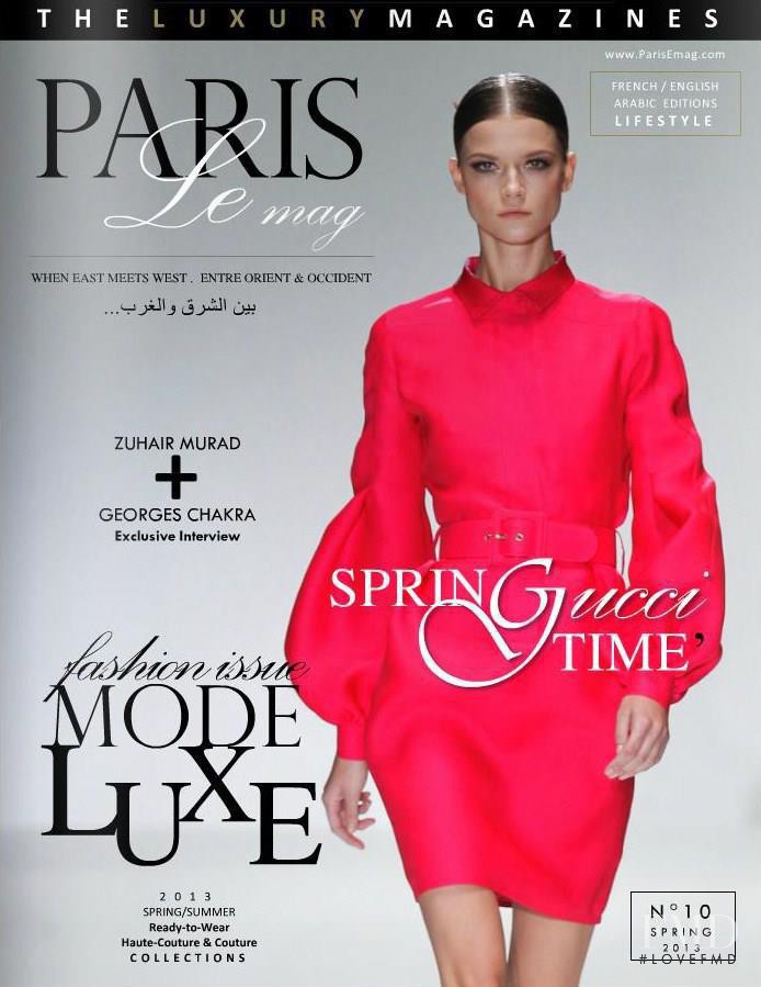 Kasia Struss featured on the Paris Le mag cover from May 2013