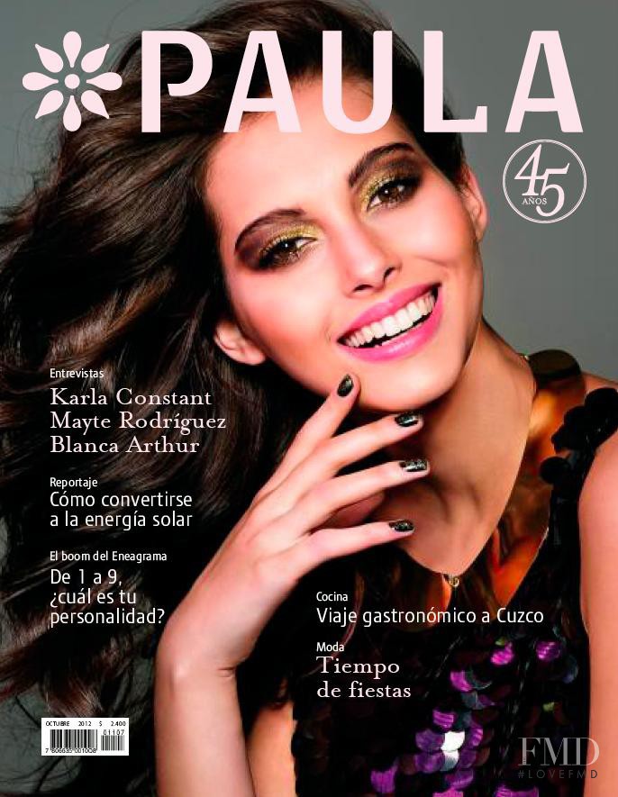 Karen dos Anjos featured on the Paula cover from October 2012