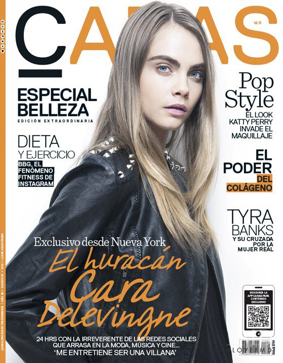 Cara Delevingne featured on the Caras Chile cover from August 2015