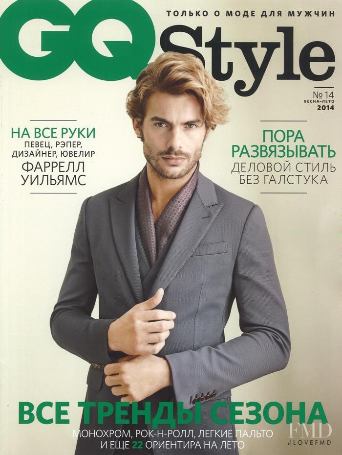 Jacey Elthalion featured on the GQ Style Russia cover from March 2014