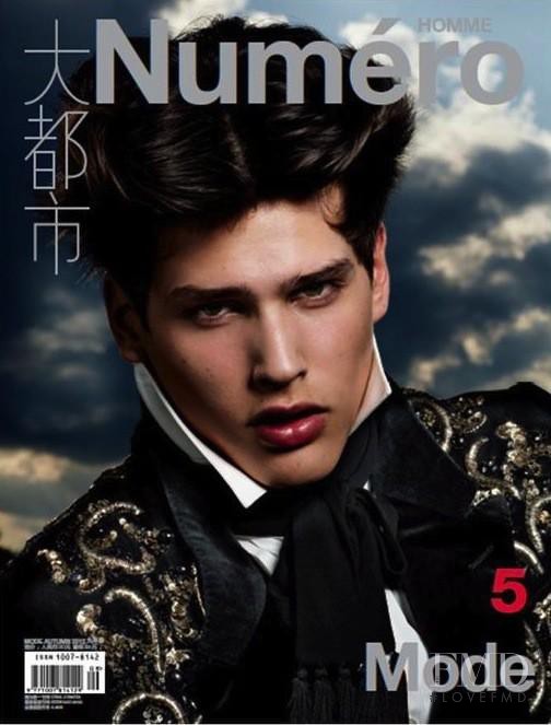Simon Van Meervenne featured on the Numéro Homme China cover from September 2012