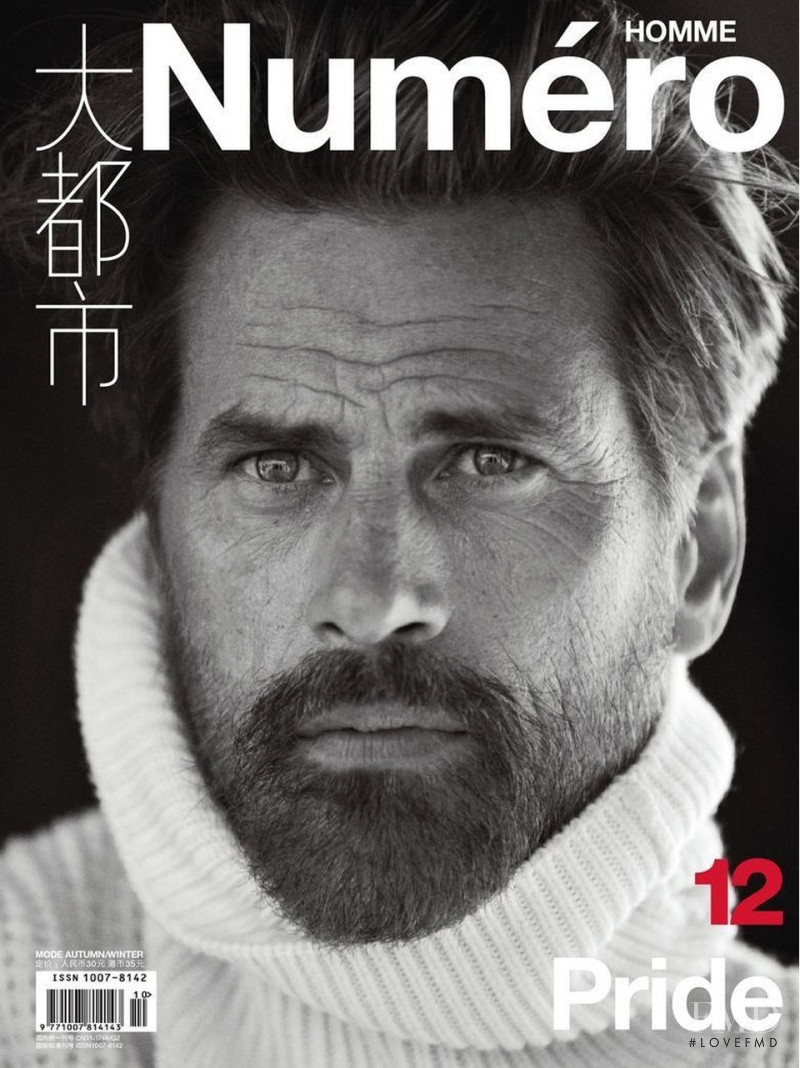 Mark Vanderloo featured on the Numéro Homme China cover from October 2014