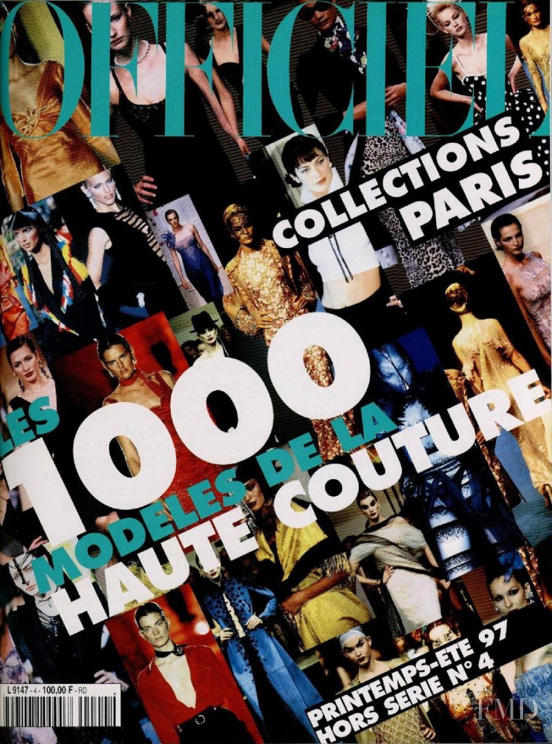  featured on the L\'Officiel 1000 Modele Haute Couture cover from May 1996