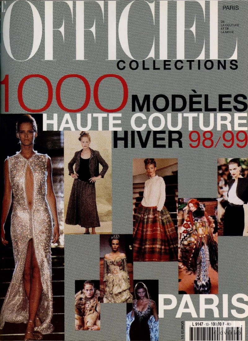  featured on the L\'Officiel 1000 Modele Haute Couture cover from November 1997