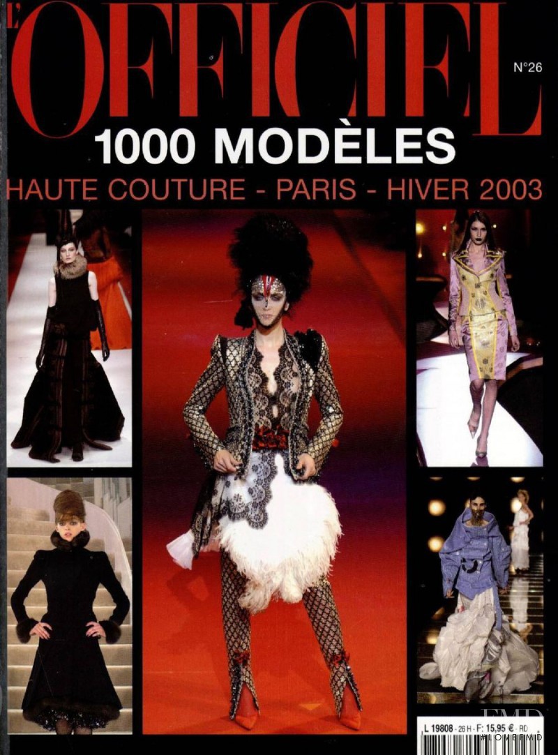  featured on the L\'Officiel 1000 Modele Haute Couture cover from November 2002