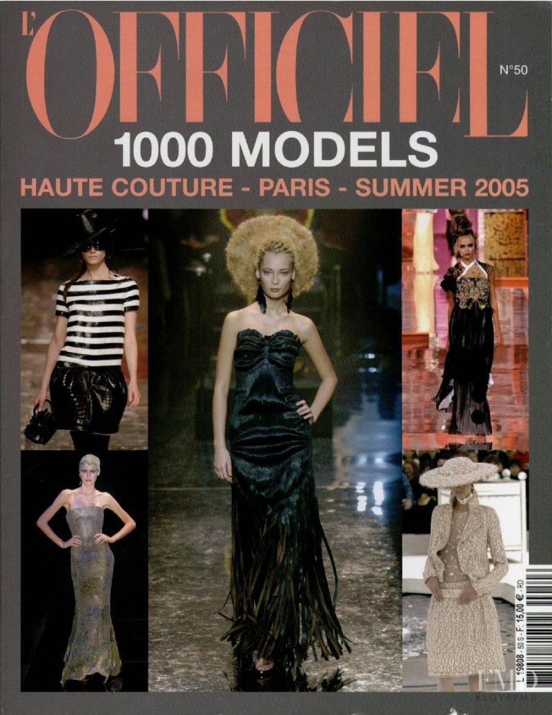  featured on the L\'Officiel 1000 Modele Haute Couture cover from May 2004