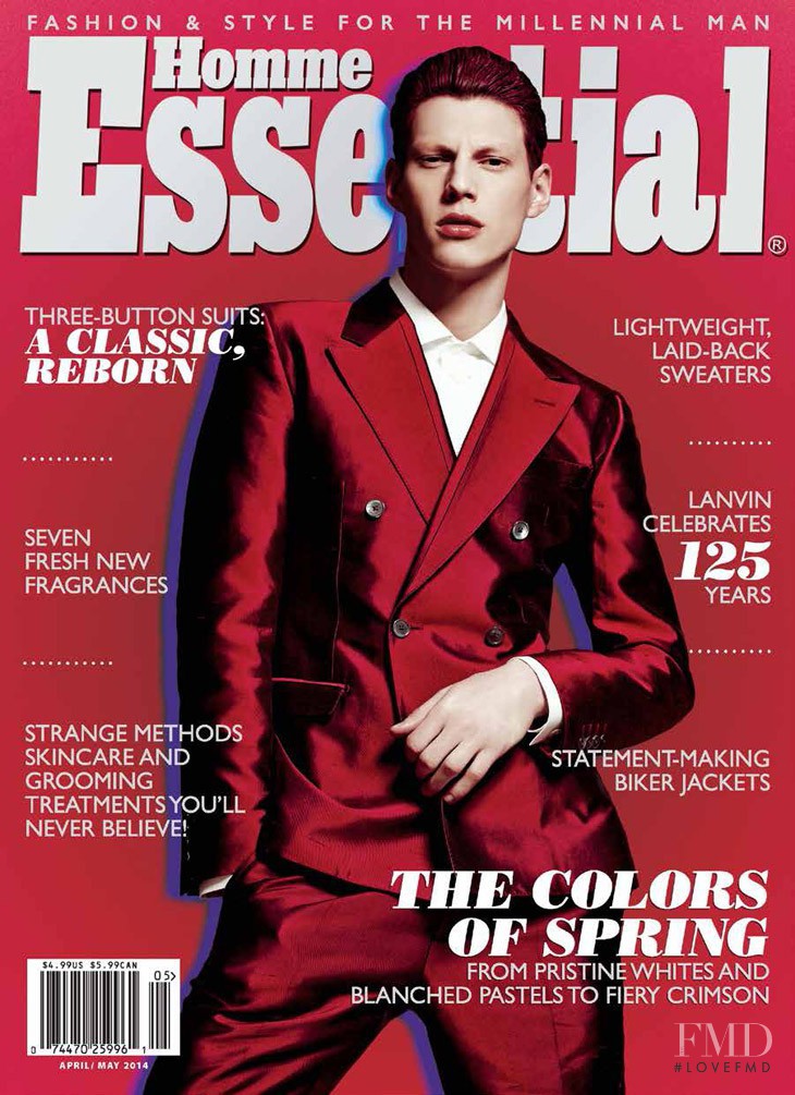 Nemanja Maksic featured on the Essential Homme cover from April 2014