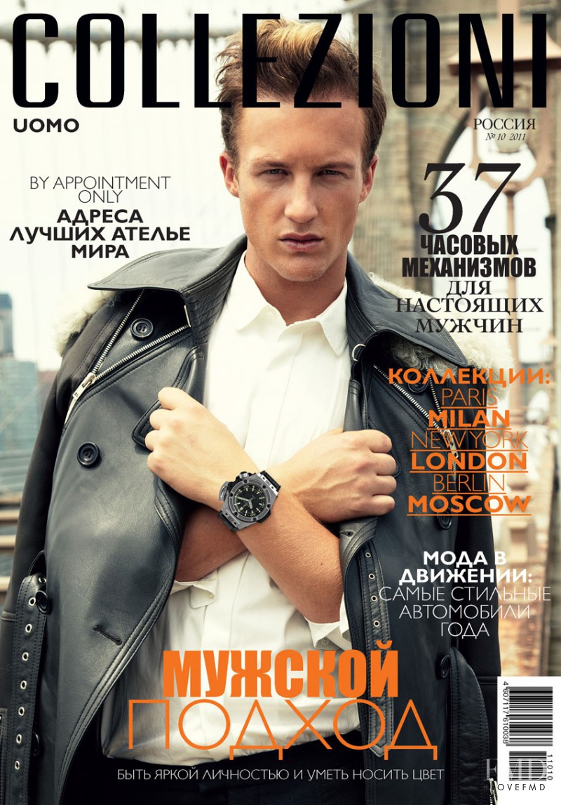Devon Etchells featured on the Collezioni Uomo Russia cover from October 2011