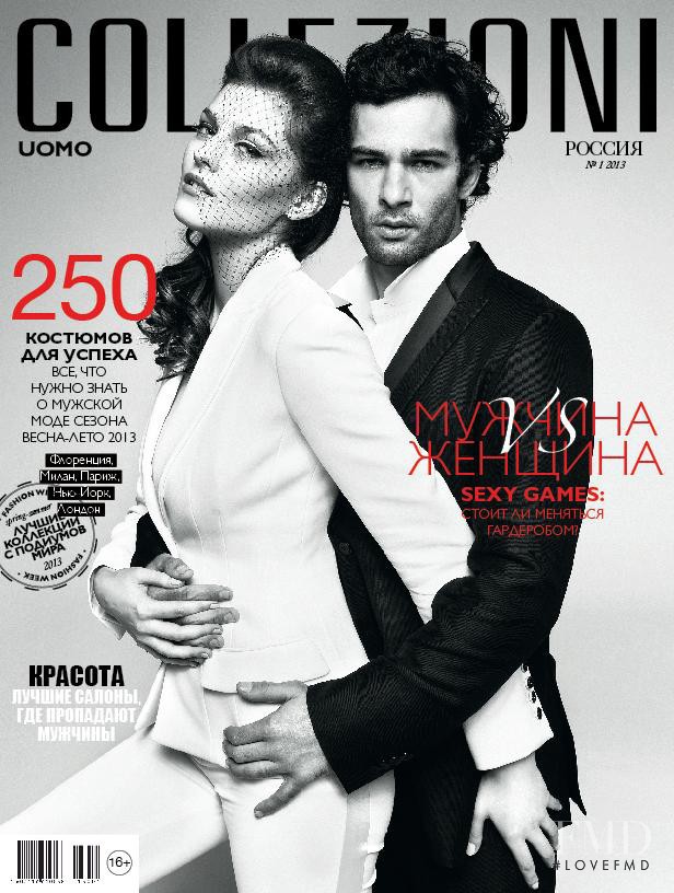 Nicolas Cazale featured on the Collezioni Uomo Russia cover from February 2013
