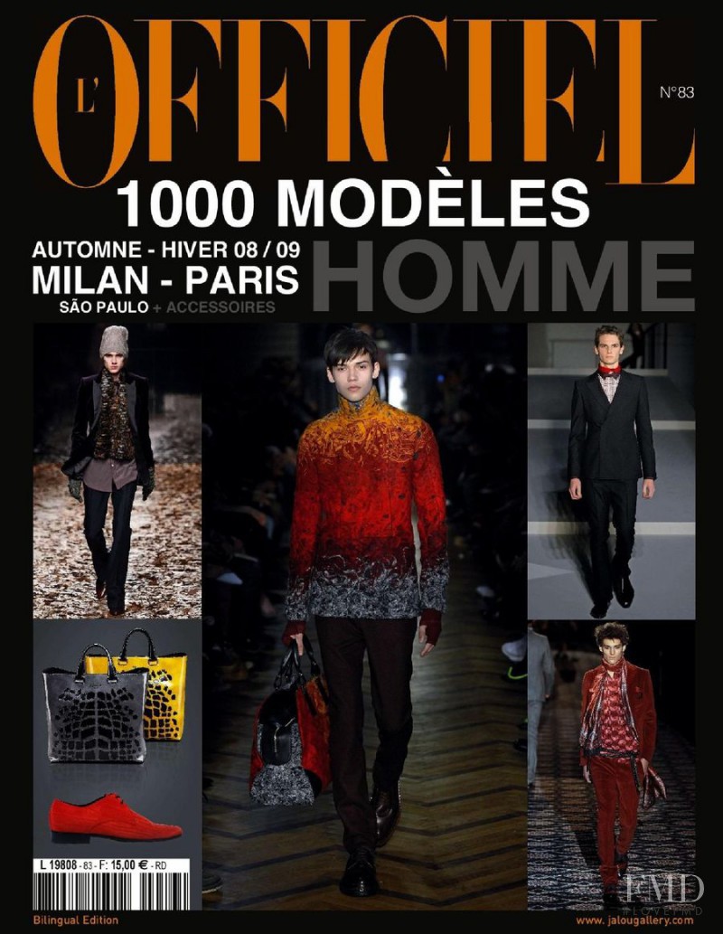  featured on the L\'Officiel 1000 Modele Hommes cover from November 2007