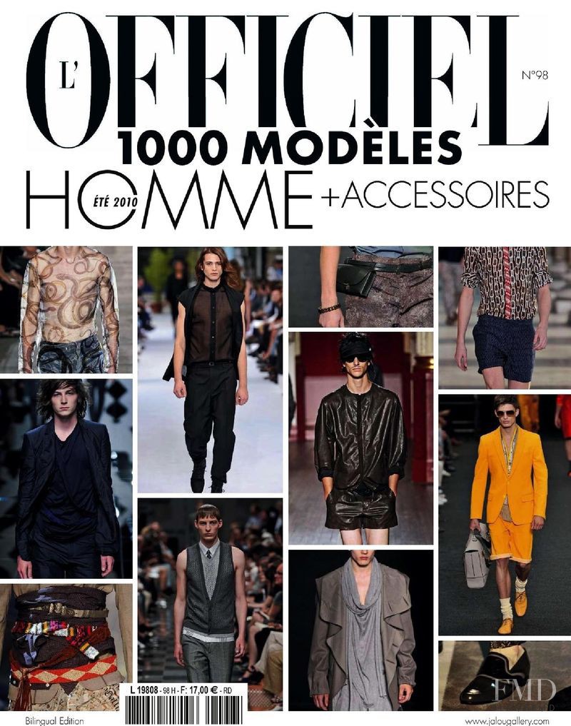  featured on the L\'Officiel 1000 Modele Hommes cover from May 2009