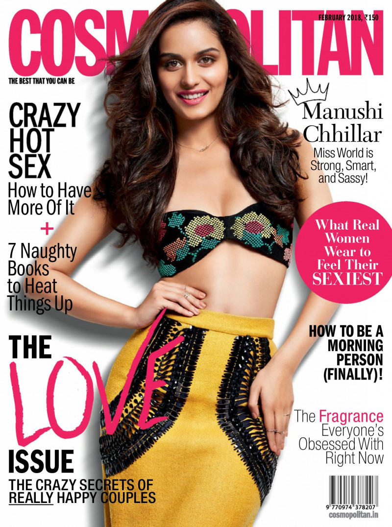 Manushi Chhillar featured on the Cosmopolitan India cover from February 2018
