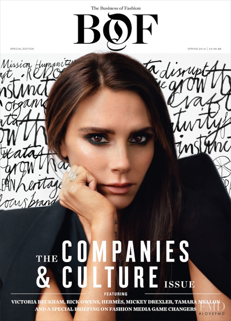 Victoria Beckham featured on the The Business of Fashion screen from April 2014