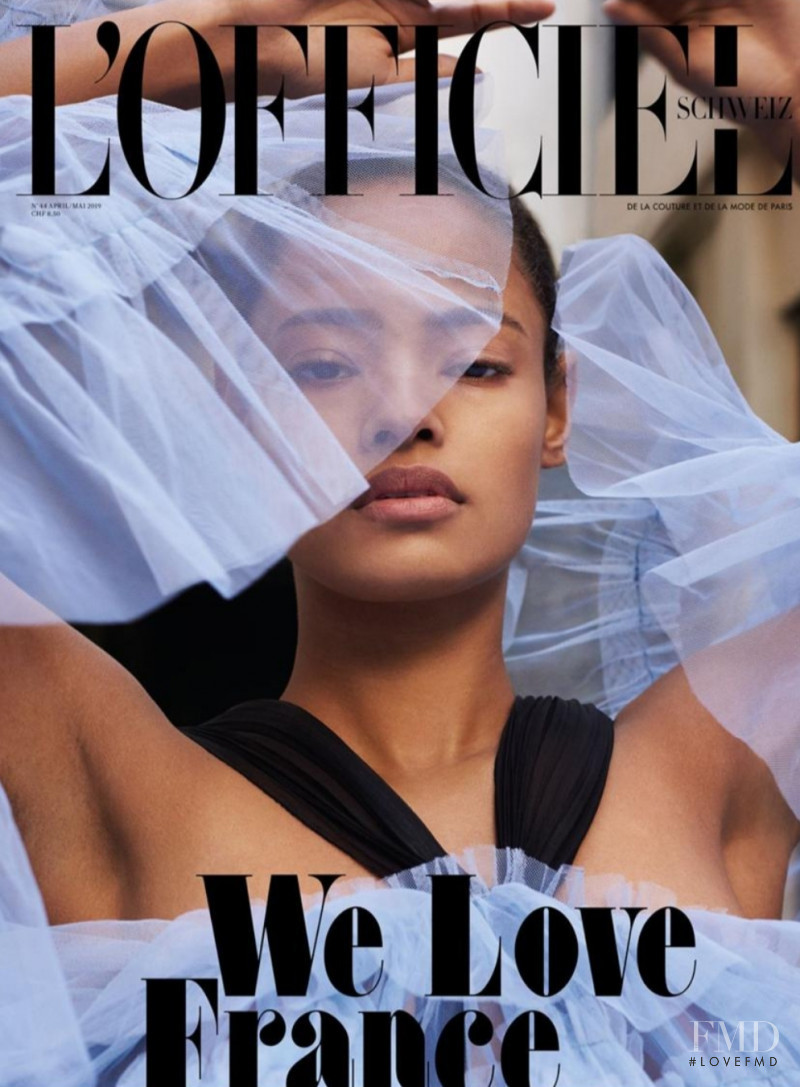 Malaika Firth featured on the L\'Officiel Switzerland cover from April 2019