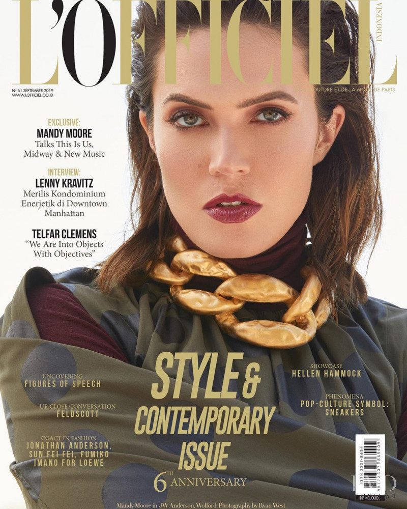 Mandy Moore featured on the L\'Officiel Indonesia cover from September 2019