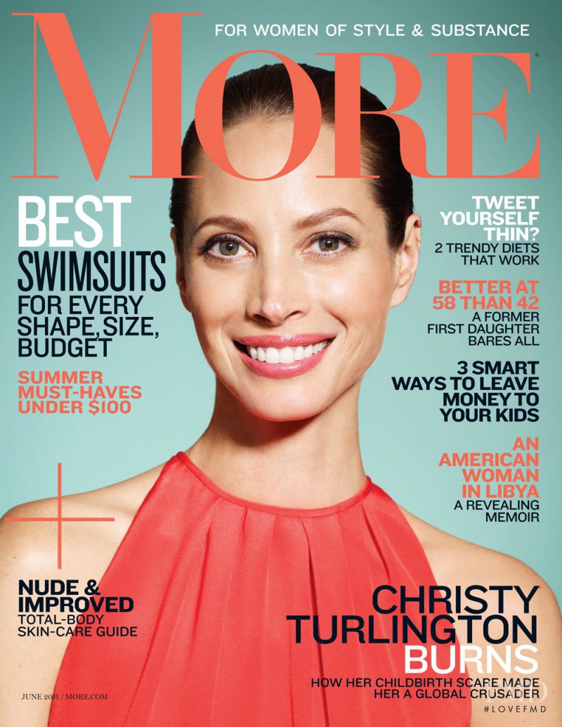 Christy Turlington featured on the More USA cover from June 2011