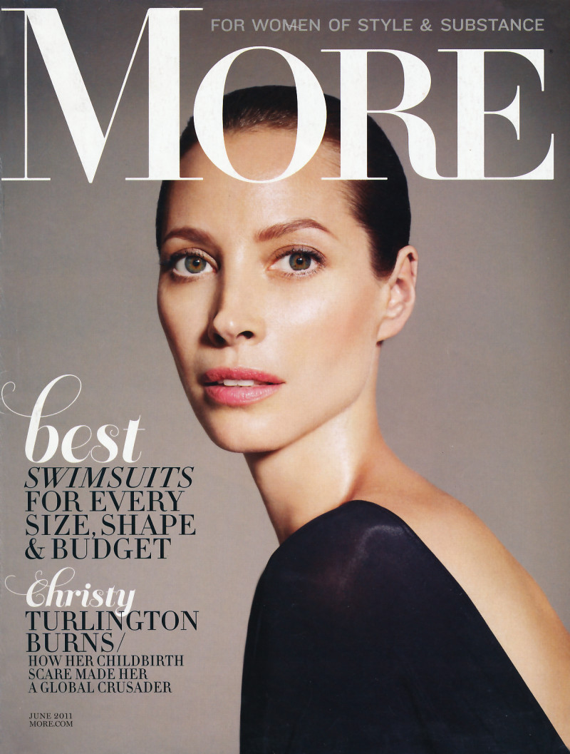 Christy Turlington featured on the More USA cover from June 2011