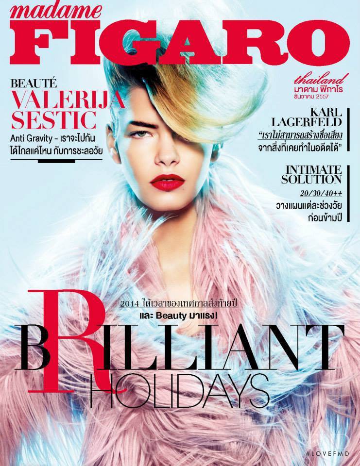 Valerija Sestic featured on the Madame Figaro Thailand cover from December 2014