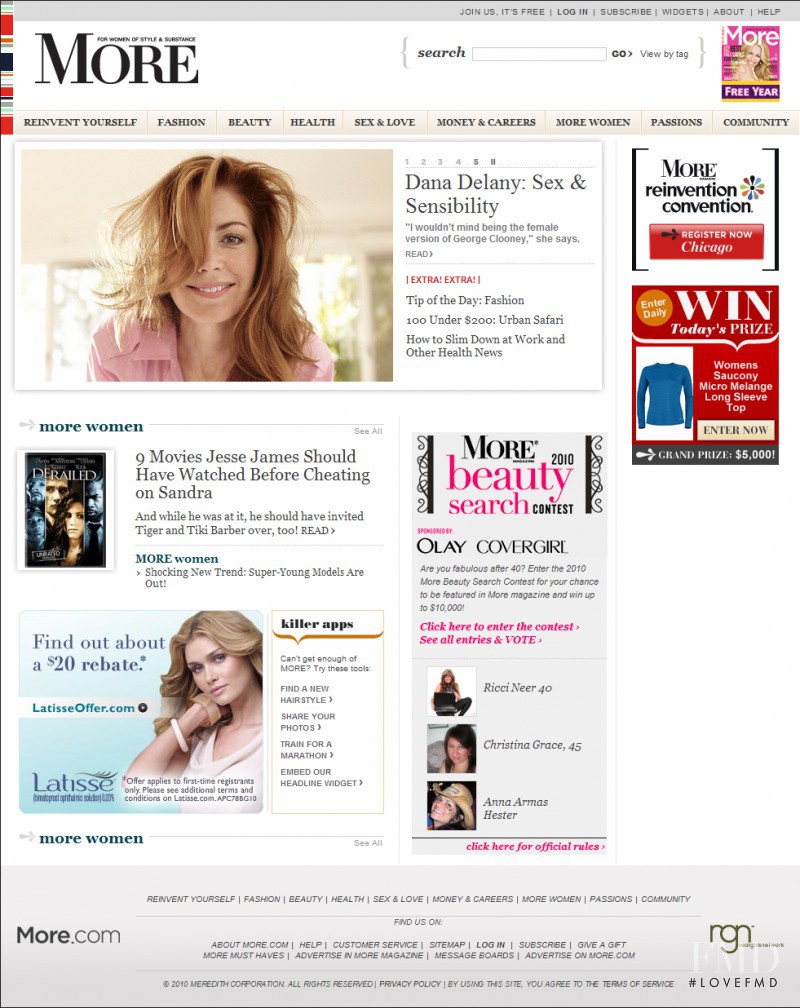  featured on the More.com screen from April 2010