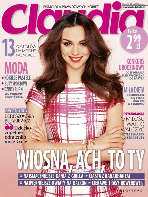 Paulina Krupinska featured on the Claudia Poland cover from May 2014